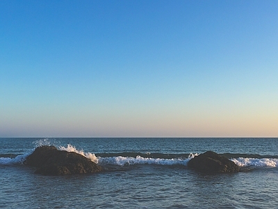 现代其它外景 海边景观 黄昏天空