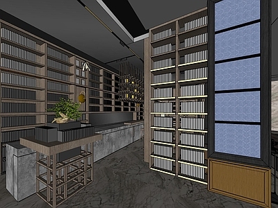 现代新中式书店 书吧 新中式书店