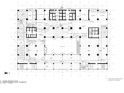 现代整体办公空间 产权交易中心装修 施工图