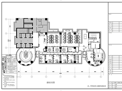 现代整体办公空间 现代高档办公室施 施工图