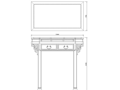 中式综合家具图库 动态图块 中式定制佛案 施工图