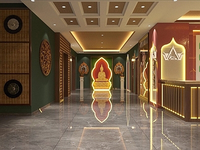 现代足浴店 足浴店 spa 泰式足疗店 泰式按摩会所 按摩会所前台