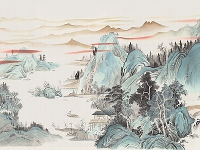 现代中式挂画 艺术挂画 抽象挂画 古画 水墨画 国画