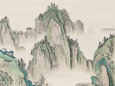 现代新中式挂画 艺术挂画 古画 插画 国画 水墨画