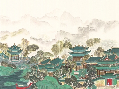 现代新中式挂画 艺术挂画 古画 国画 水墨画 字画