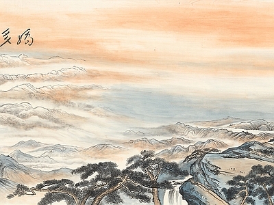 现代新中式挂画 艺术挂画 古画 国画 水墨画 插画