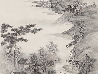 现代新中式挂画 艺术挂画 抽象挂画 国画 水墨画 字画