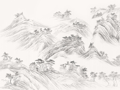 新中式现代挂画 艺术挂画 古画 抽象挂画 国画 水墨画