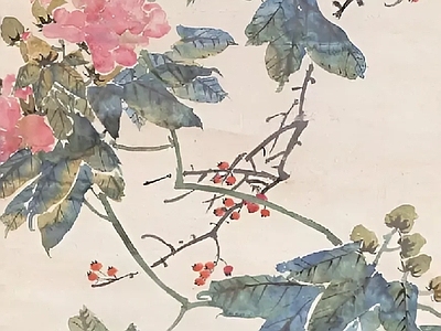 新中式中式挂画 水墨画 国画 艺术挂画 花鸟画