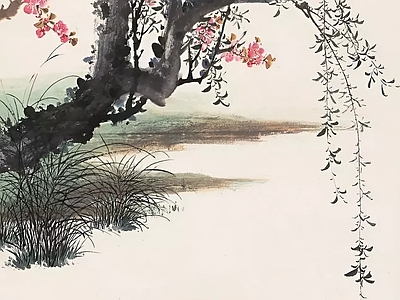 新中式中式挂画 水墨画 国画 艺术挂画 花鸟画