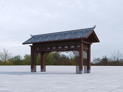 新中式古建 新中式连廊