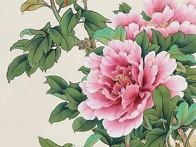 新中式中式挂画 水墨画 国画 艺术挂画 花鸟画