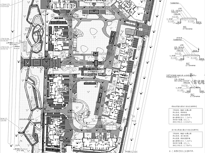 现代广场 景观土建 景观植物 景观排水 施工图