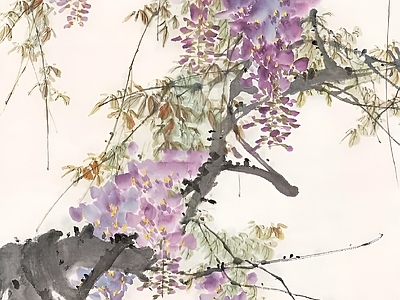 新中式中式挂画 水墨画 国画 艺术挂画 花鸟画