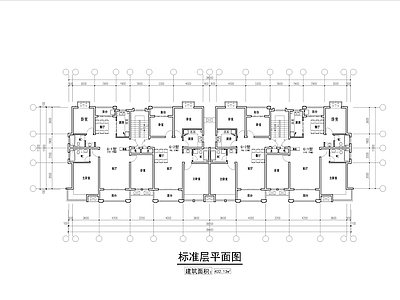 现代欧式住宅楼建筑 六层住宅楼 两单元 三室二厅二卫 三室二厅一卫 95 120平方 平面图