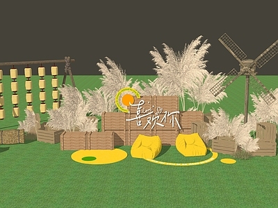 现代其他小品 乡村美陈造景 网红打卡拍照造景 氛围感 新中式