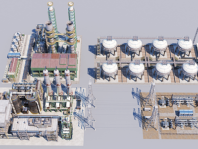 工业设备 工业设备 烟囱油泵 发电厂 石油井架 管道储气库