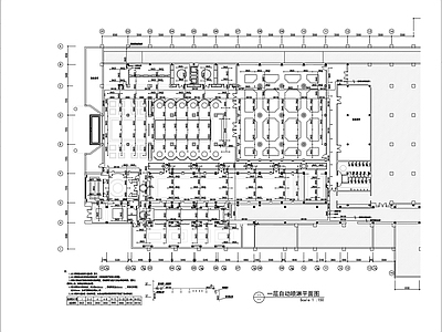 消防图 自动喷淋平面图 施工图