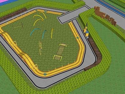 现代儿童游乐区 宠物乐园 宠物