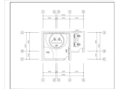 现代简约工装直播间 融媒体中 施工图