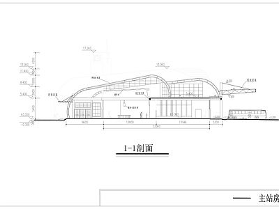 现代客运站 三层客运站参考 平立剖全套图纸 施工图