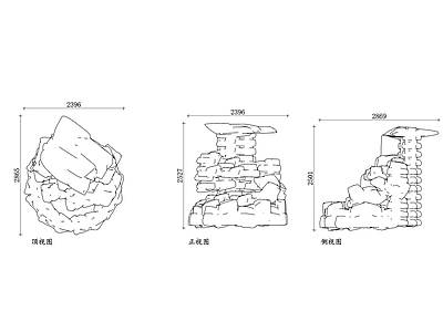 现代综合景观图库 假山喷泉 园林喷泉 人造喷泉 景观喷水 假山流水景 施工图