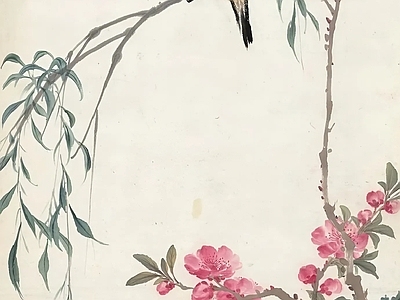 新中式中式挂画 水墨画 国画 艺术挂画 花鸟画