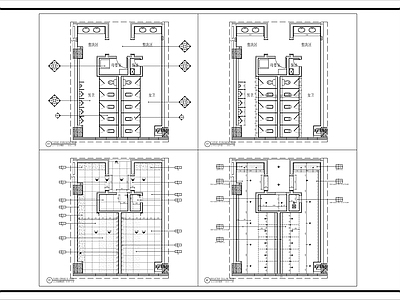 现代公共卫生间 公共卫生间平立面 施工图