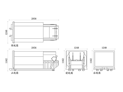 机械设备 垃圾压路机 压实设备 垃圾压缩车 压缩垃圾机 施工图