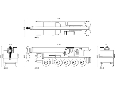 机械设备 利勃海尔吊车 起重设备 大型起重机 工程起重机 吊装机械 施工图