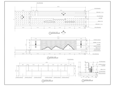 现代其他节点详图 特色景墙1做法详 施工图