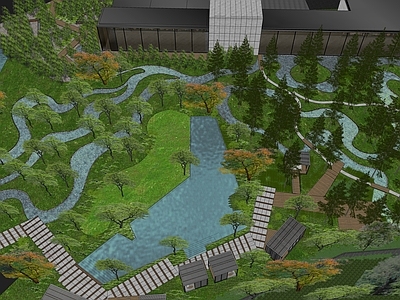 现代滨水景观 谷关虹溪洛雅度假 温泉营地
