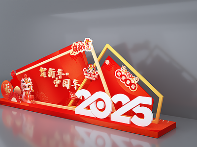 现代新中式美陈 新年美陈 新春美陈 蛇年美陈 2025美陈