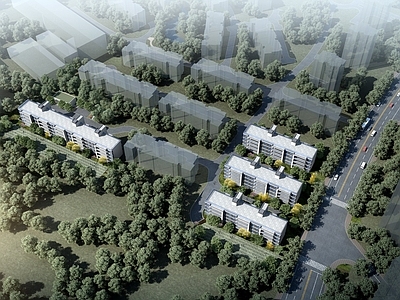现代鸟瞰规划 住宅鸟瞰