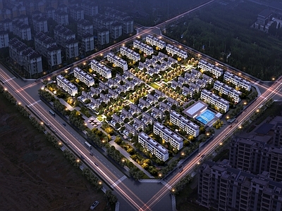 现代鸟瞰规划 住宅鸟瞰