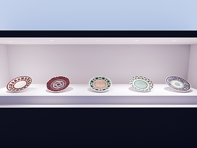 现代其他摆件 装饰花纹盘子