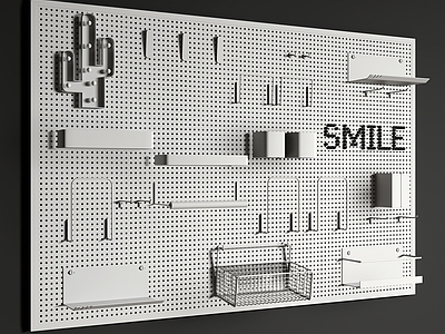 现代挂件 墙饰挂件 洞洞板 穿孔板 置物架