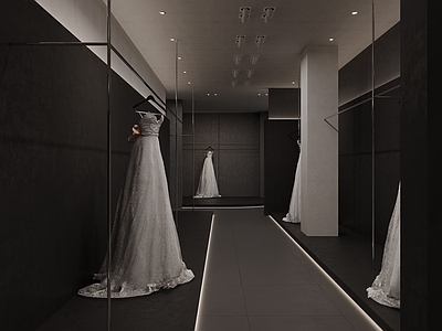 现代极简婚纱摄影 婚纱店 婚纱秀禾 极简婚纱店 黑白灰婚纱店