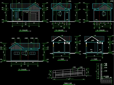 现代公厕 现代公园公厕 建筑水电结构 施工图