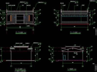 现代新中式公厕 公园厕所公厕 水电建筑结构 施工图