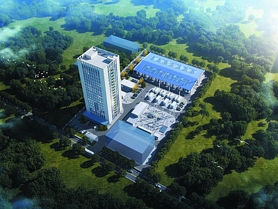 现代简约其他公共建筑 工业 办公 高标准 现代厂房