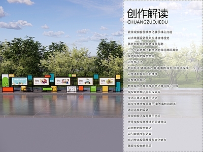 现代校园景观 1337校园文化 展示橱窗 文化橱窗