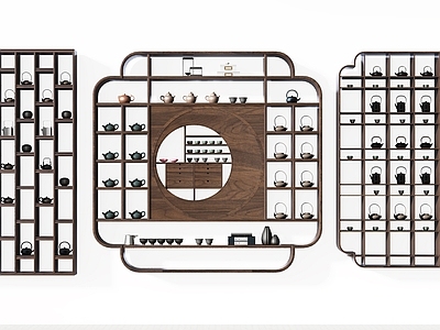 现代其他柜子 新中式装饰架 博古架
