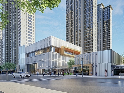 现代极简小公建 现代 办公 商业 展示中心 展馆