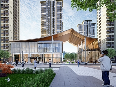 现代新中式小公建 现代中式 展示中心 商业 售楼部 多层公建