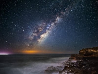 现代天空外景 星空 夜晚天空