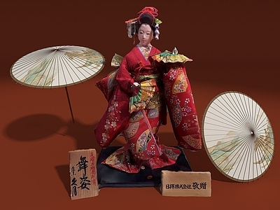日式摆件组合 日式摆件 歌姬