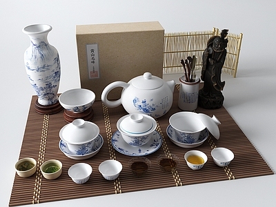 现代茶具 新中式茶具 茶叶盒 茶杯