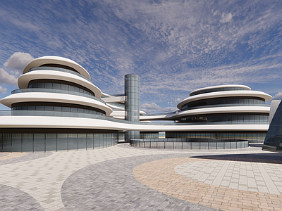 现代其他文化场馆 异形造型展览中心