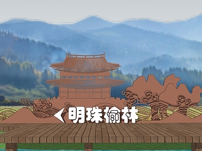 现代标识标牌 logo 指示牌 标识 导视牌 路牌